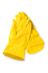 Rubber gloves isolated on white