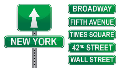 New York Street signs