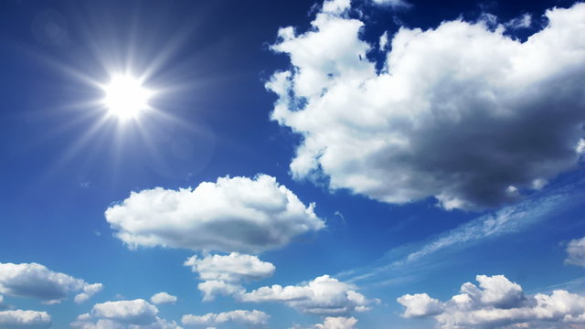 Sunny sky with clouds - Loopable time lapse footage