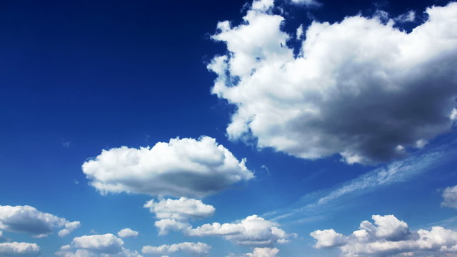 Loopable sky with space for your logo - hand retouching birds