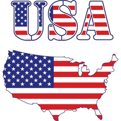 USA Map / flag