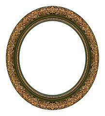 Oval gold picture frame