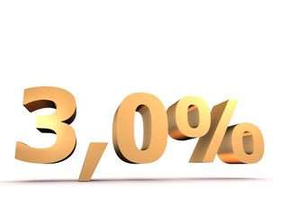 goldene 3,0% Ziffer