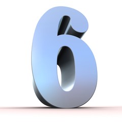 silberne Nummer - 6