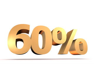 goldene 60% Ziffer