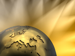 Gold Globe Close-up, Europe