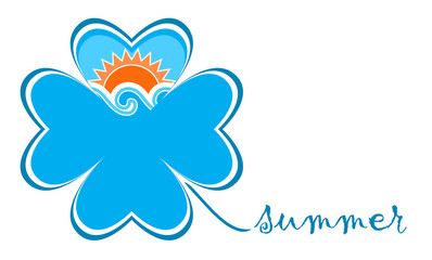 quarterfoil with sun and waves decor