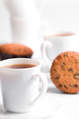cups of coffee and muffins