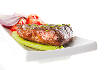 roast meat served