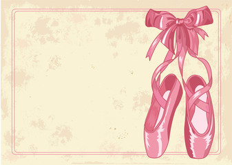 Ballet slippers background