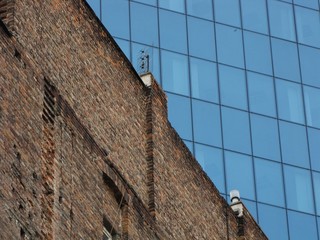 Naklejka premium old and new