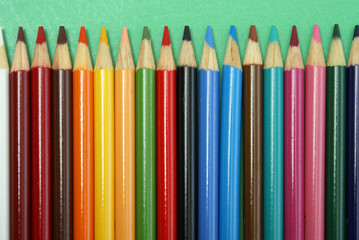 Row of Pencil Crayons