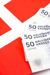 danish kroner on flag