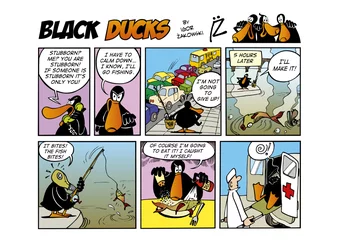 Vlies Fototapete Comics Black Ducks Comic-Strip Folge 48