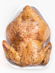 whole chicken on a white background