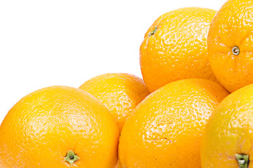 Oranges isolated on white background.