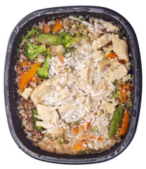 Frozen Dinner with Coconut Chicken