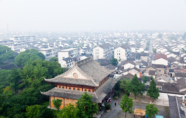 Fototapeta na wymiar aerial view of Suzhou city China
