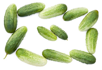 Fresh cucumbers set