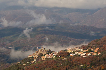 Fototapeta na wymiar View of Roviano, Lazio - Italy