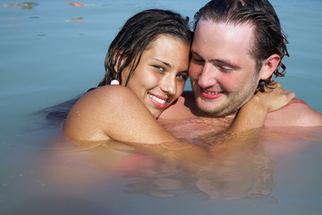 lovely couple in water