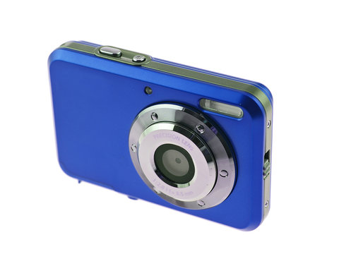 royal blue digital compact camera