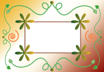 Floral bacground, frame for your text, vector