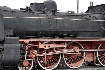 Naklejka premium Old steam train