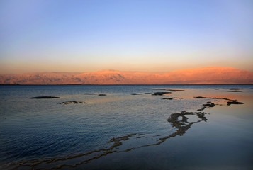 Dead sea at sunset