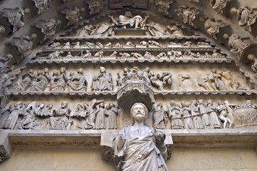 Rheims cathedral, detail of portal
