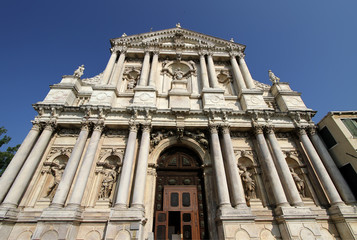 Naklejka premium Scalzi Church (Chiesa degli Scalzi) in Venice