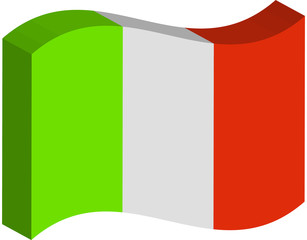 Flagge Irland, wehend, Stein