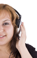 Fototapeta premium woman listening to music
