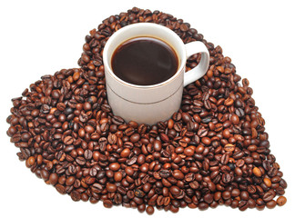 cup of coffee with heart