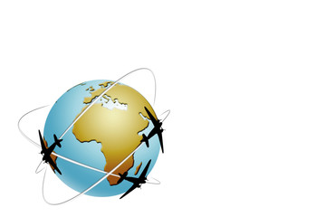 Travel Globe with copyspace