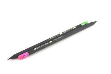 Two black pencils with erasers.
