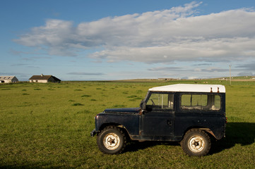 jeep in the field