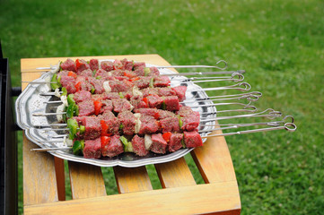 brochettes de bœuf aux herbes