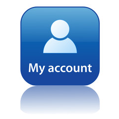 MY ACCOUNT Web Button (user profile open new data icon vector)