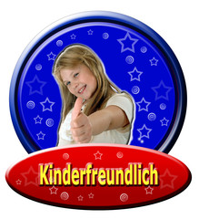 Werbung Aktionsbutton mit Mädchen