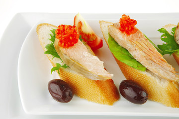 small salmon sandwiches