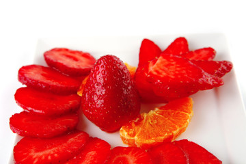 served strawberries