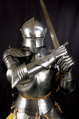 Armure du chevalier médiéval.