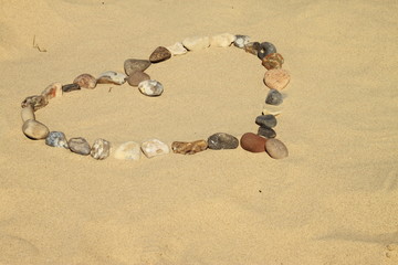 Herz am Strand
