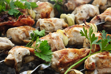 Chicken skewers