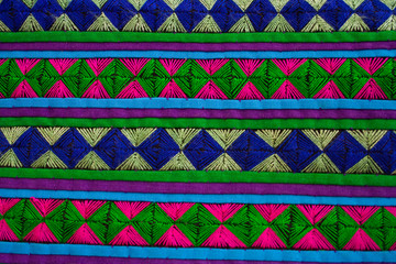 texture of native thai cloth