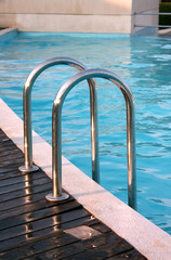 Stairs of a swimming pool