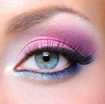 Glamour make-up of a woman eye