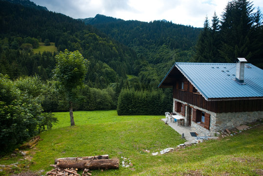 Modern Solar Log Cabin French Alps