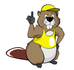 cartoon beavers for (yellow) © Vasca